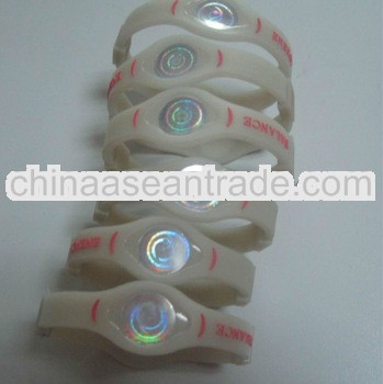 Fashion silicone 2013 best negative ion magnetic bracelet