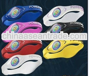 Fashion silicone negative ion power wristbands