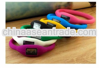 Fashion silicone negative ion rubber bracelet watches