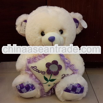 Fashion soft plush bear with heart toys