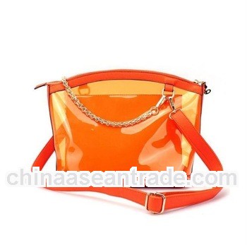 Fashion summer clear pvc handbag for ladies