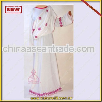 Fashionable 100% Polyester with braid abaya KDTE007