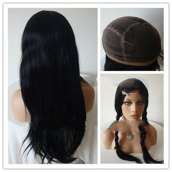 Fashionable Silk Top Glueless Stock Virgin Brazilian Human Hair Wig