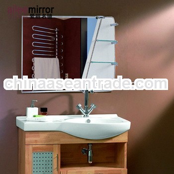 Fashional designed mirror steel metal square compact mirror