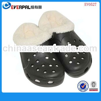 Faux Fur Fleece Lined Cheap Kids Clogs Shoes