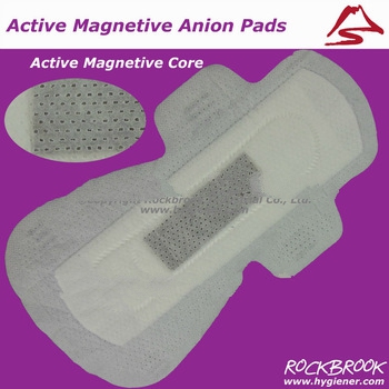 Feminine hygiene sanitary pad with active oxygen anion core