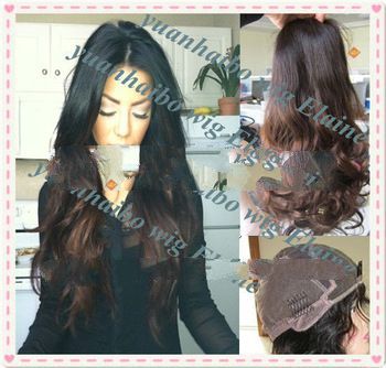 Finest quality wholesale cheap price 18" #1bT#4 two toned ombre full lace glueless wigs 100 vir