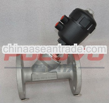Flanged y type pneumatic angle type control valve