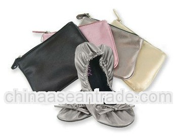 Flat footwear of folding woman shoes for wedding