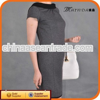 Flower Collar Ladies Designer One Piece Dress