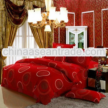 Flower printed 4pcs 100% polyester bed sets