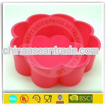 Flower shape silicone baking pan-S