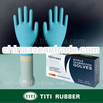 Foam nitrile glove for hospital medical exam