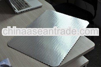 Foil paper cake board--1/2 sheet Silver Rectangle Cake Board