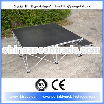 Folding aluminum stage.wedding portable stage.mobile stage for sale