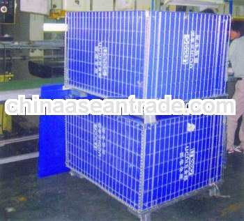 Folding stacking wire cage