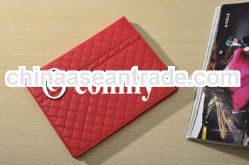 For Apple iPad 3 leather case, Weaving pattern pu case for new iPad/ipad 2