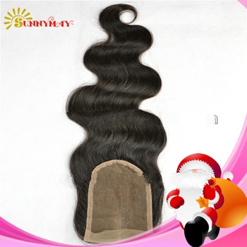 Free shipping cheap grade 6a 100% Brazilian virgin human hair 4x4 natural color middle part body wav