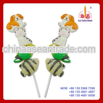 Fruit Lollipop Animal Shaped Gummy Candy