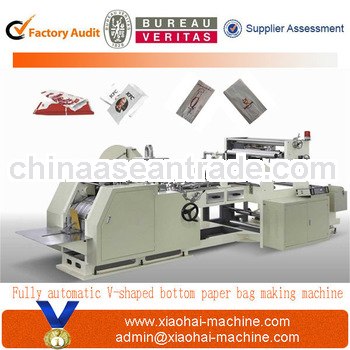 Fully automatic high speed food paper bag making machine