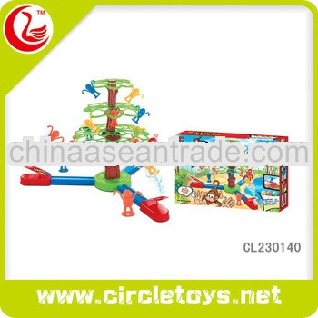 Funny plastic children game shooting toys jumping monkey for sale