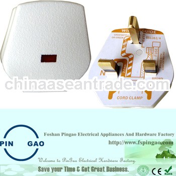 Fused 13A Neon SASO Plug Top Car Plugs