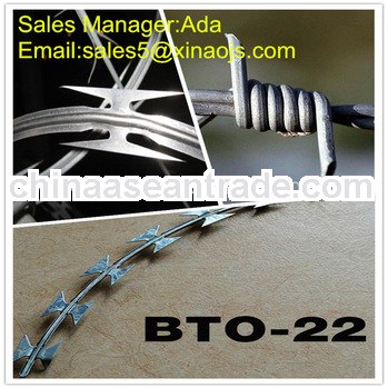 Galvanized razor blade barbed wire for sale