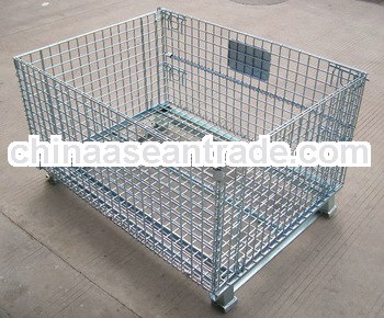 Galvanized wire mesh cage for storage