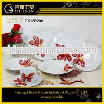 Gift set Chinese porcelain dinner sets with oil painting decoration