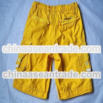 Golden Yellow summer hot pants for mens