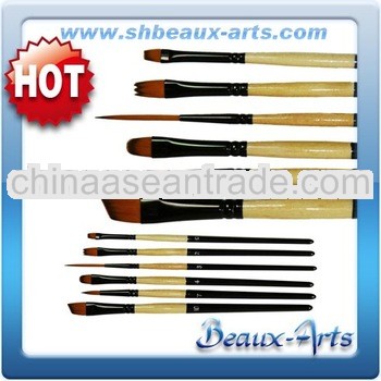 Golden synthetic painting brushes all media set of 6
