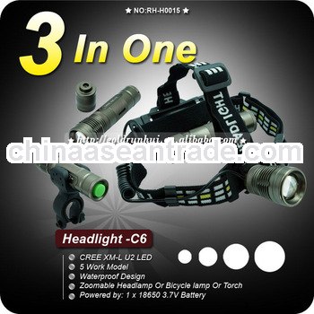 Goldrunhui RH-H0015 Waterproof Headlight Bike light Torch