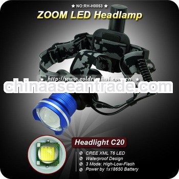 Goldrunhui RH-H0053 CREE T6 LED Zoom Headlamp