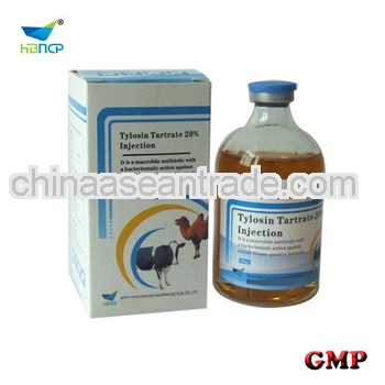 Good quality Tylosin Tartrate liquid injection for horse cattle dog sheep camel fowl pig pets