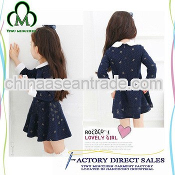 Graceful princess long-sleeved bowknot for girls dresses