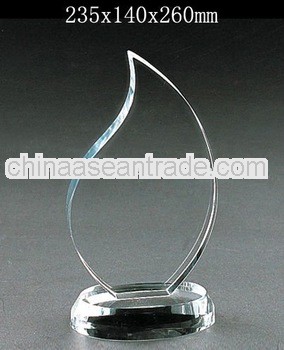 Grade A crystal blank block with engraved for crystal trophy and award (R-0342)