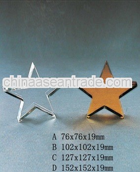 Grade A crystal glass star for crystal trophy and award (R-0359)