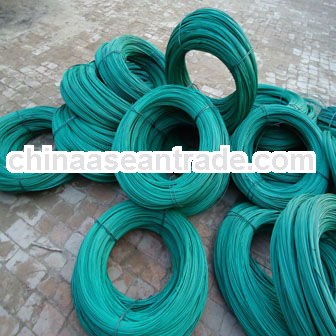Green color pvc coated iron wire 2.5/3.5mm