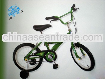 Green color with F/R caliper brake caster wheel without mudguard child bike bicycle,kid bike cycle c