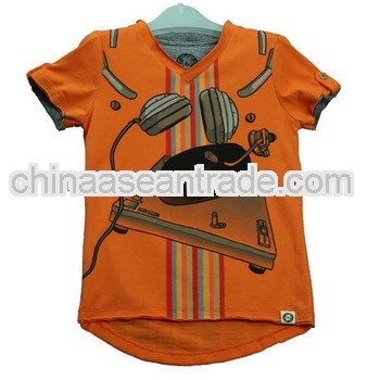 Guangzhou Kids Clothes/Boys Summer Shirts Orange