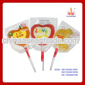 Gummy ball lollipop