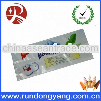 Gusset packaging bag for ice cream