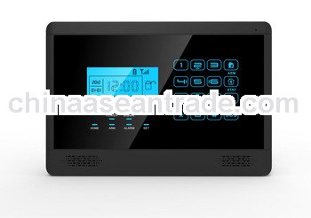 HOT!!! NEW 868 MHZ gsm security alarm sms alert with advanced touch keypad(007M2E)