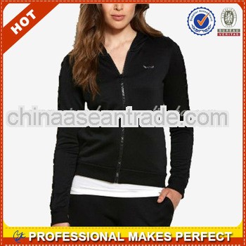 HOT two-sided zipper cheap women hoodies(YCH-B0067)