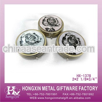 HX-1378 Bronze rose metal electronic pill boxes