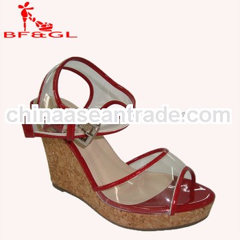 Haiphong Eye-catching Transparent Platform Wedges Sandals
