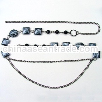 Handmade Acryl Beads Chain Belt/Metal Chain Belt SF-9425