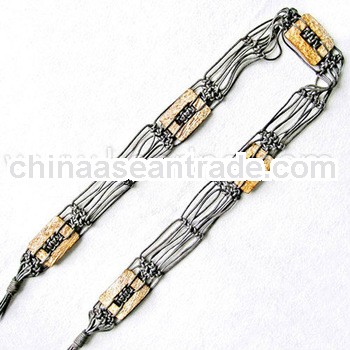 Handmade Square Resin Belts Sexy Color Knit belt for women WBT-103