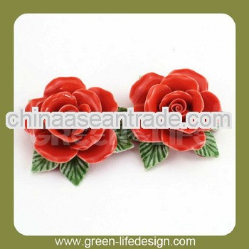Handmade small ceramic craft flowers