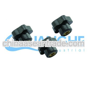 Hardware chromed dumbbell bar with rubber handle